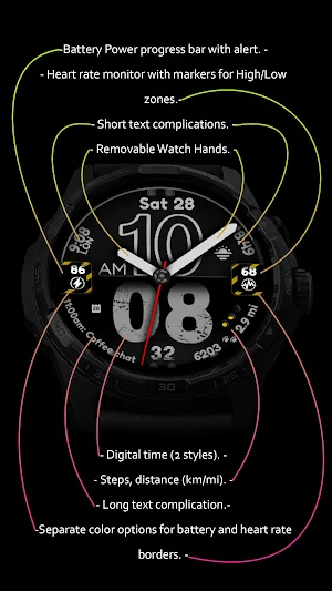 Watch Face CUE Indus Pro Screenshot 2