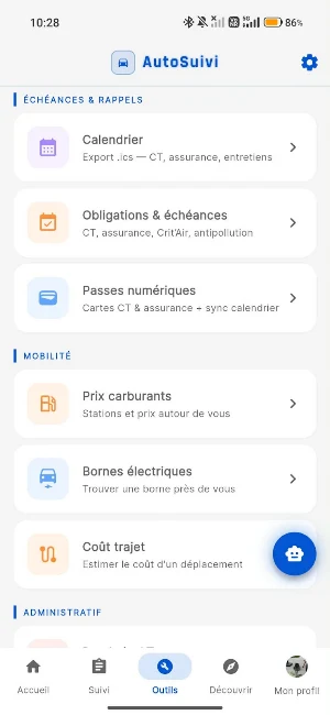 AUTOSUIVI - Suivi Automobile Screenshot 3