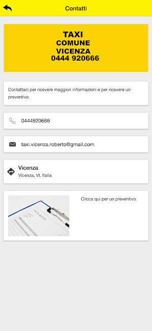 Taxi Comune Vicenza Screenshot 1
