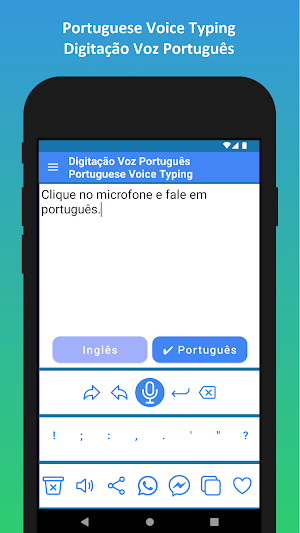 Portuguese Voice Typing App Screenshot 2