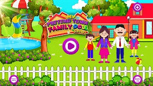 Pretend Town Family Doll House Screenshot 3