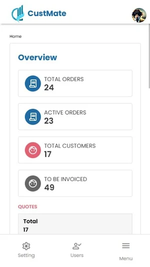 CustMate Screenshot 2