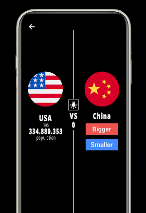 Higher or Lower : Population Screenshot 0
