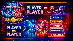 Neon Backgammon Master Offline Screenshot 0