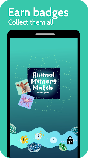 Animal Memory Match - Brain Ga Screenshot 1