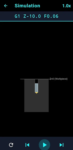 CNC Drill G-Code Simulator Screenshot 2