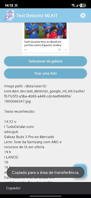 Text Detector MLKIT Screenshot 1