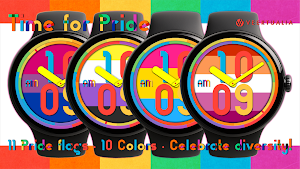 Time for Pride LGBT watch face Screenshot 1