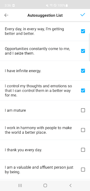 Autosuggestion Self-suggestion Screenshot 3