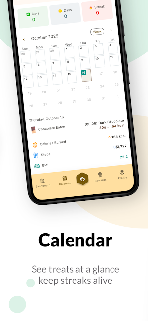 Calorie Fit: Chocolate Tracker Screenshot 1