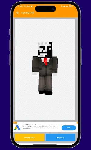 Troll Face Skin for Minecraft Screenshot 0
