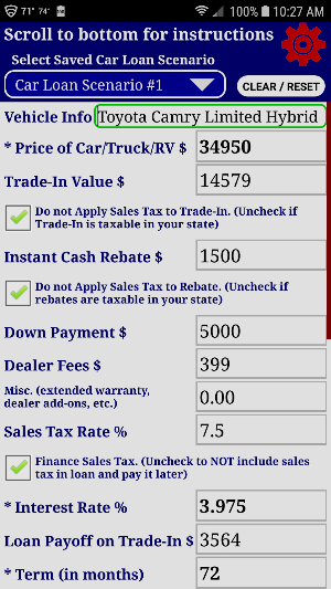 Auto Car Loan Payment Calculator Pro Screenshot 3