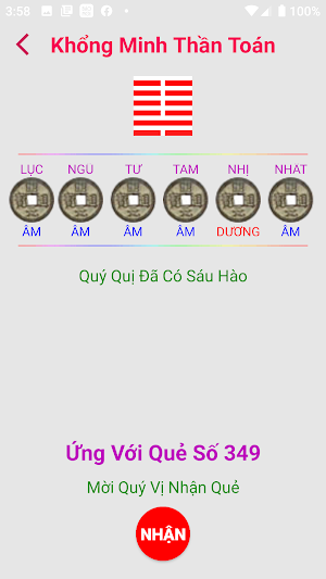 Quẻ Khổng Minh Screenshot 2