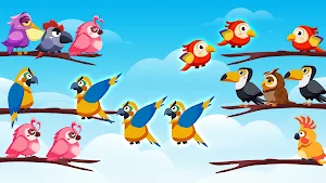 Bird Color Sort Puzzle Screenshot 2