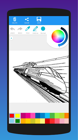 Fast Trains Coloring Book Screenshot 0