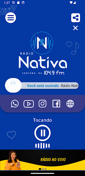 Rádio Nativa FM Santana Screenshot 1