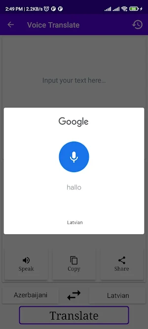 Azerbaijani Latvian Translator Screenshot 3