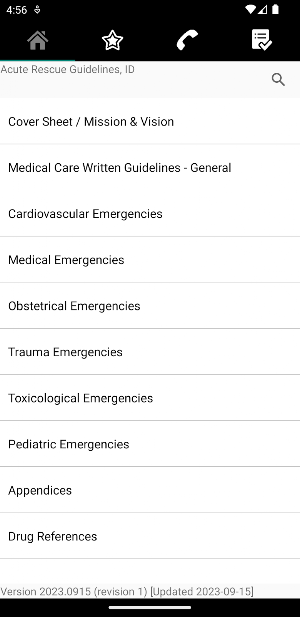 Acute Rescue Guidelines Screenshot 0