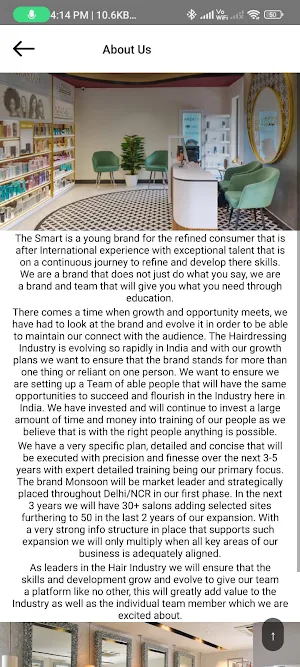 Smart Salon App Screenshot 3