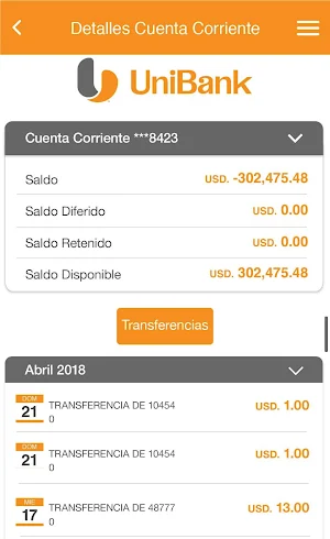 UniBank Screenshot 2