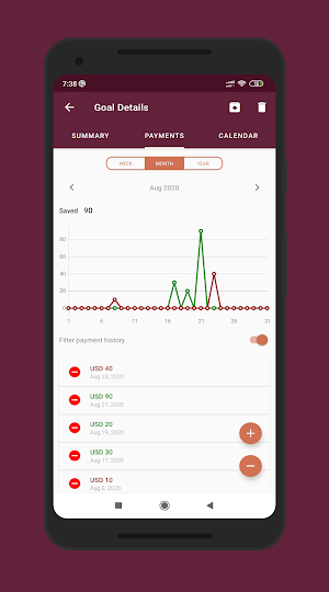 iSaving - Saving, Planner and Money Tracker Screenshot 2