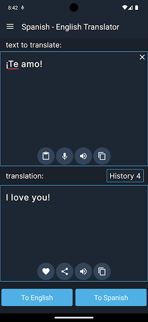 Spanish - English Translator Screenshot 2