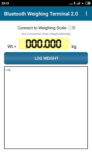 Bluetooth Weighing Scale Terminal 2.0 Screenshot 1
