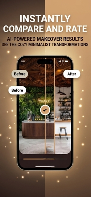 AI Coffee Shop Room Makeover Screenshot 0