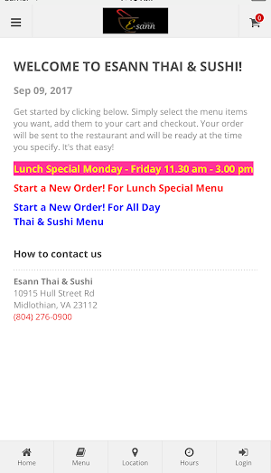 Esann Thai Restaurant Screenshot 0