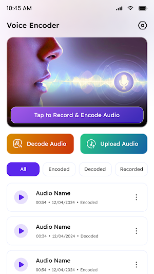 Voice Encoder : Secret Message Screenshot 0
