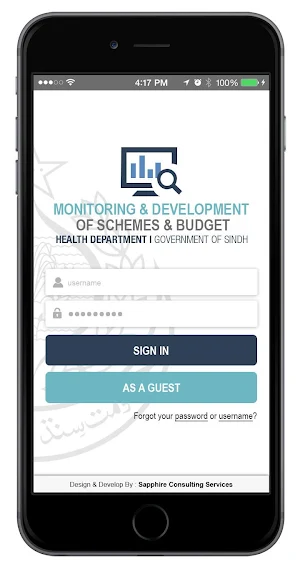 Monitoring of Schemes & Budget - Sindh Health Screenshot 1