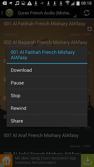 Quran French Translation MP3 Screenshot 3