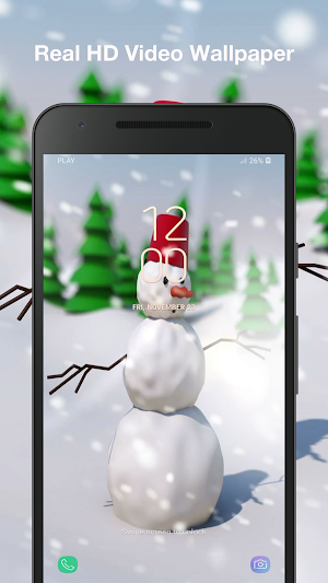 3d Snowman Live Wallpaper Pro Screenshot 3