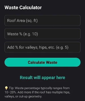 Roofing Calculator & Estimator Screenshot 3