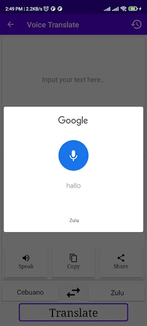 Cebuano To Zulu Translator Screenshot 3