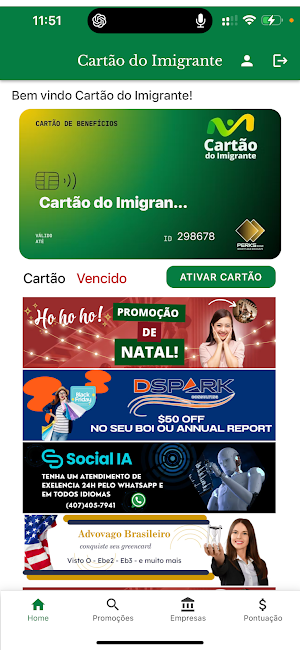Cartão do Imigrante Screenshot 0