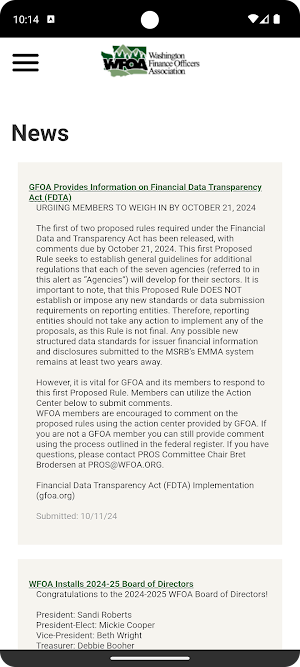 WFOA Membership App Screenshot 2