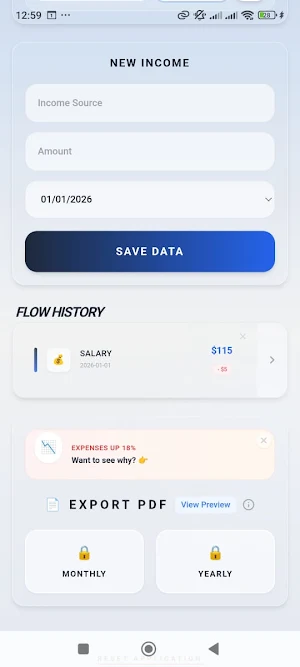 MoneyFlow - Finance Companion Screenshot 1