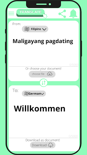 German - Filipino translator Screenshot 1