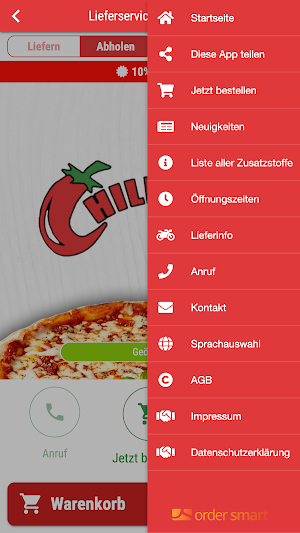 Lieferservice Chili-Pizza Screenshot 2