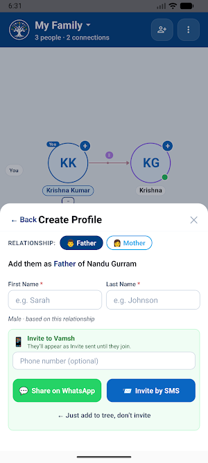 Vamsh: Family Tree & Album Screenshot 3
