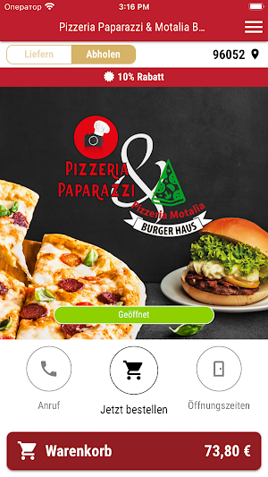 Pizzeria Paparazzi Bamberg Screenshot 0