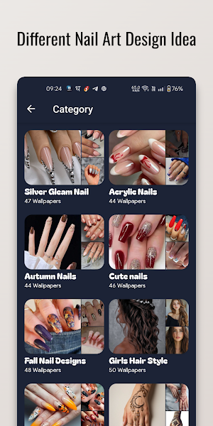 Silver Gleam Nail Art Design Screenshot 0
