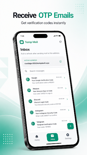 Temp Mail – Email Generator Screenshot 1