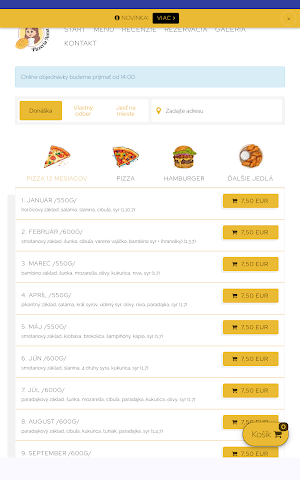 Pizzéria Anna Screenshot 2