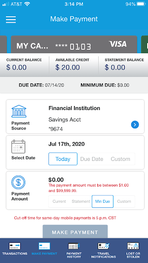 Riverfront Credit Card Screenshot 3