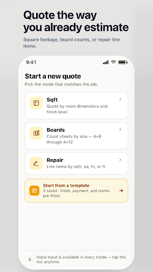 Drywall Pro: Quote & Estimate Screenshot 1