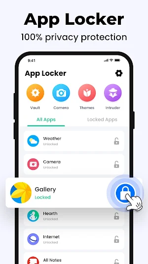 AppLock Fingerprint App Lock Screenshot 0