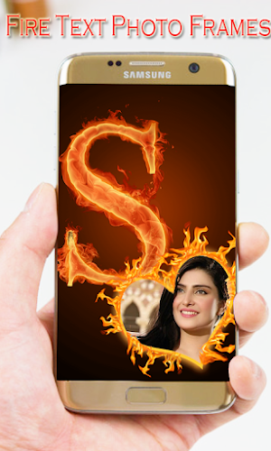 Fire Text Photo Frame 2024 Screenshot 1