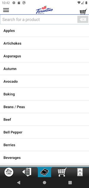 Tarantino Foods Checkout App Screenshot 2